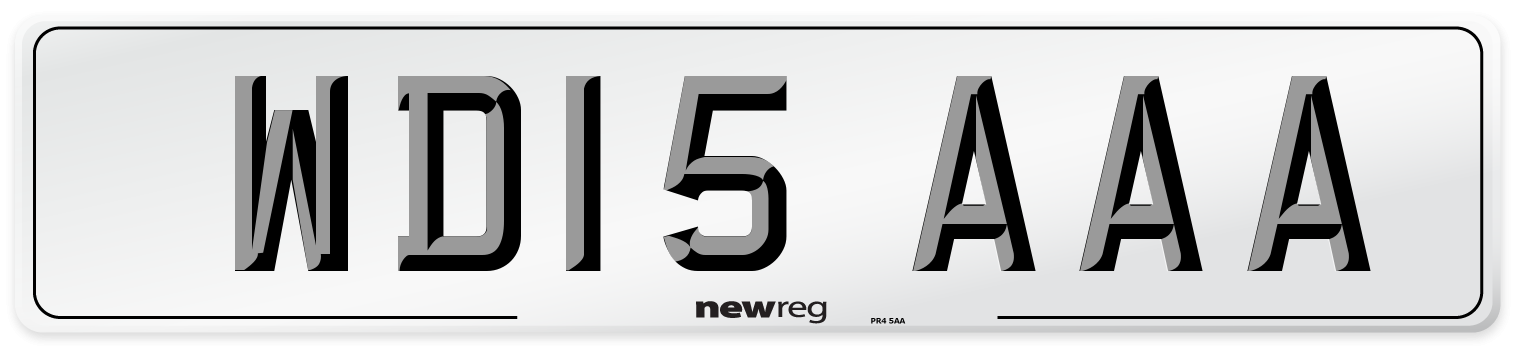 WD15 AAA Number Plate from New Reg